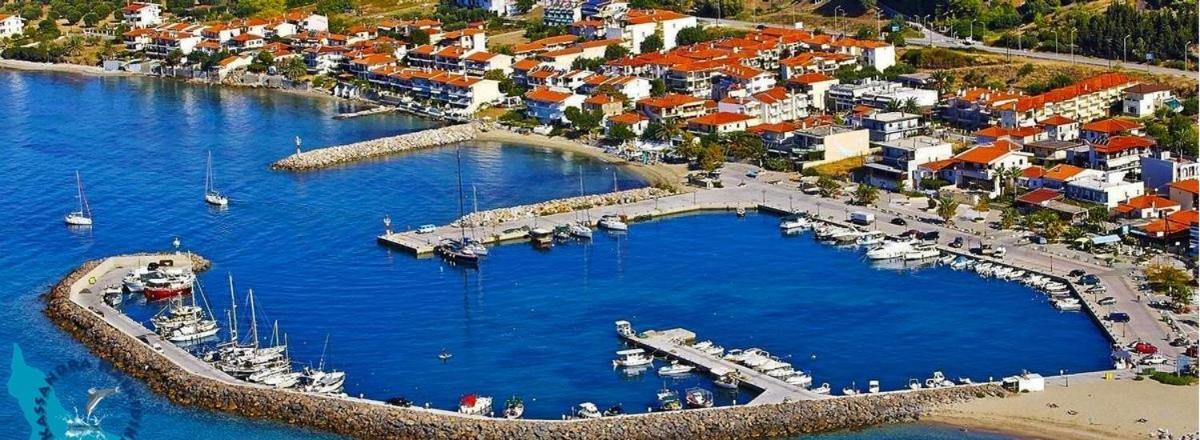 Navy Blue Leilighet Néa Skióni Eksteriør bilde